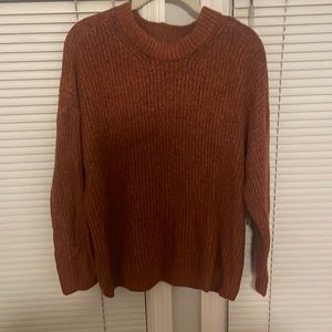 Rust color mock neck sweater